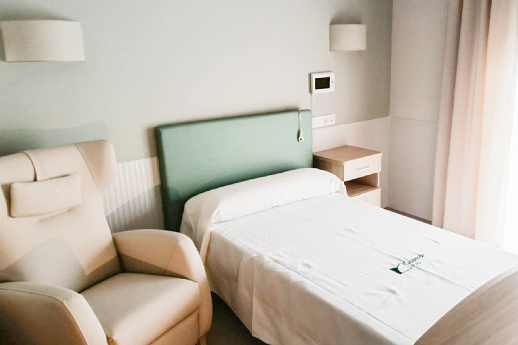 Habitación del complejo asistencial para personas mayores en Móstoles