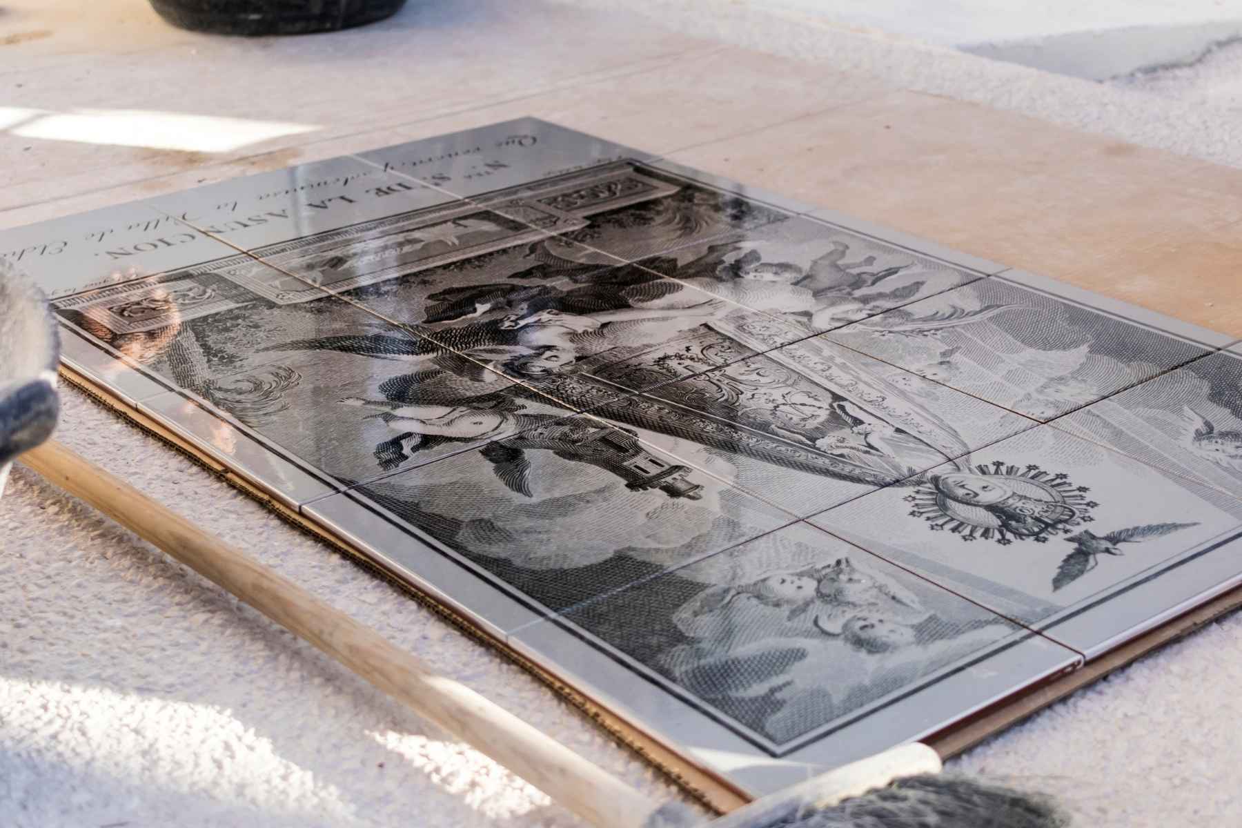 Pieza de la Mare de Déu para la Casa de L'Hort de les Portes Encarnades rehabilitada por Media Caña