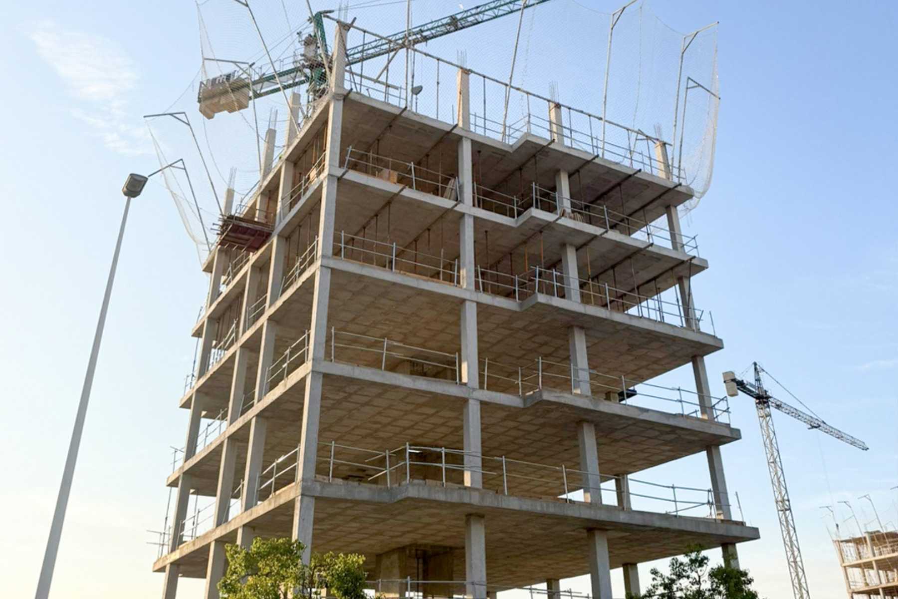 Estructura del residencial Mirador 4 en Elche